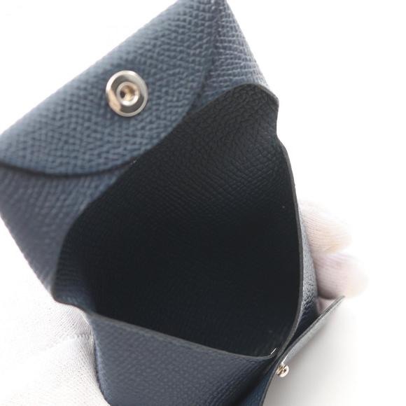 HERMES Bastia Blue Navy Wallet/Coin Case Epsom Leather - Picture 4 of 7